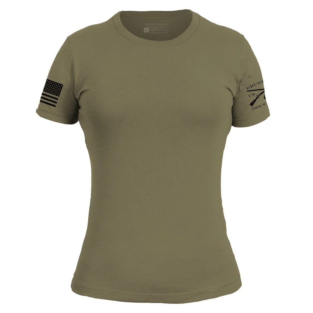 Basic T-Shirt Women's Slim Fit - Military Green