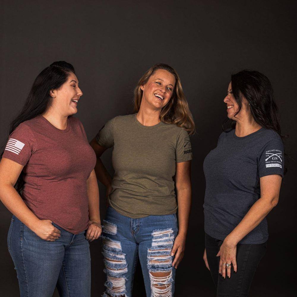 Club Member - Women's Basic Slim Fit T-Shirt- Heather Light Olive - Image 3