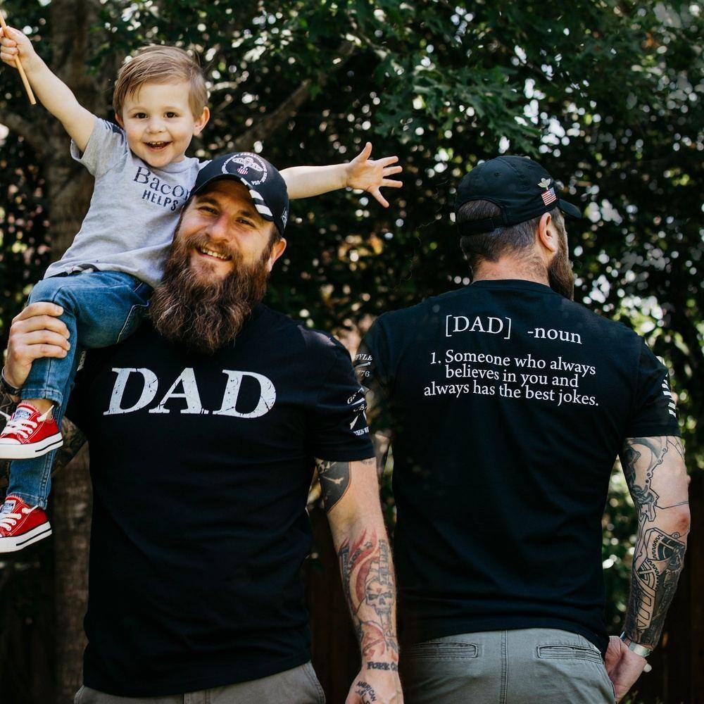Dad Defined T-Shirt - Black - Image 3