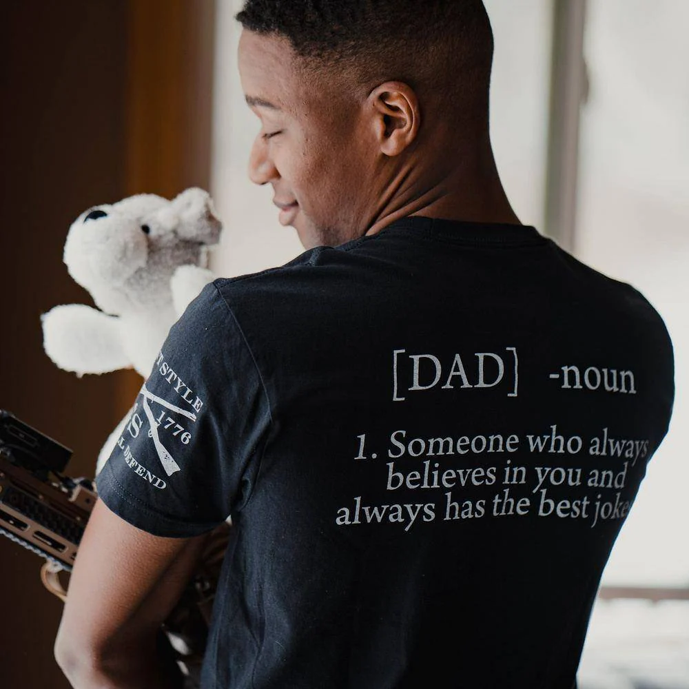Dad Defined T-Shirt - Black - Image 5