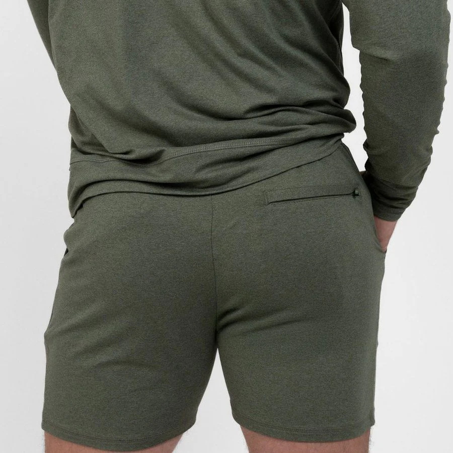 Men's All-Day Short - Heather Military Green - Image 10