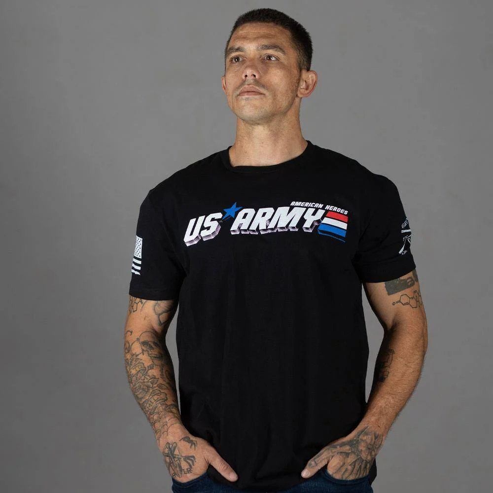 Army American Heroes T-Shirt - Black - Image 2