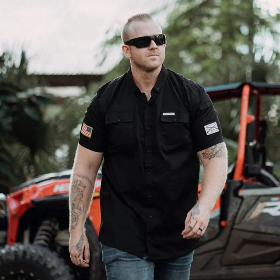 Men's Garage Button Down - Black - Image 2
