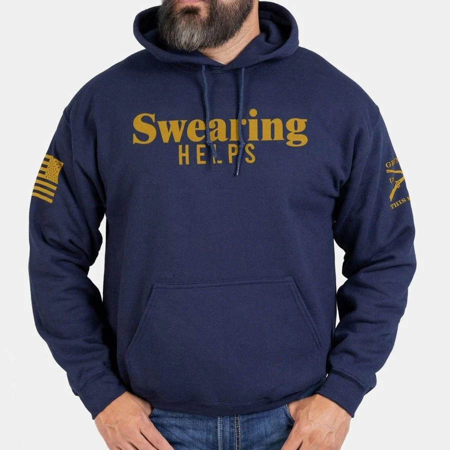 Swearing Helps Hoodie - Navy - Image 5