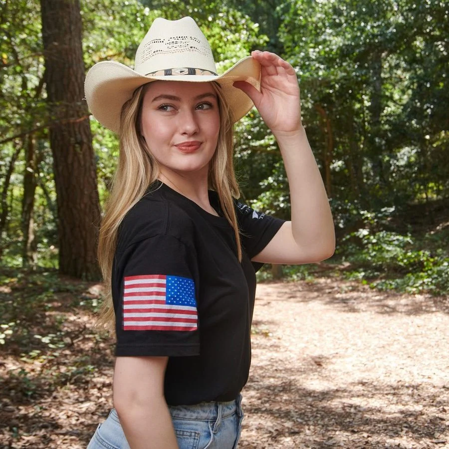 USA Flag Basic T-Shirts - Black - 3 Pack - Image 3