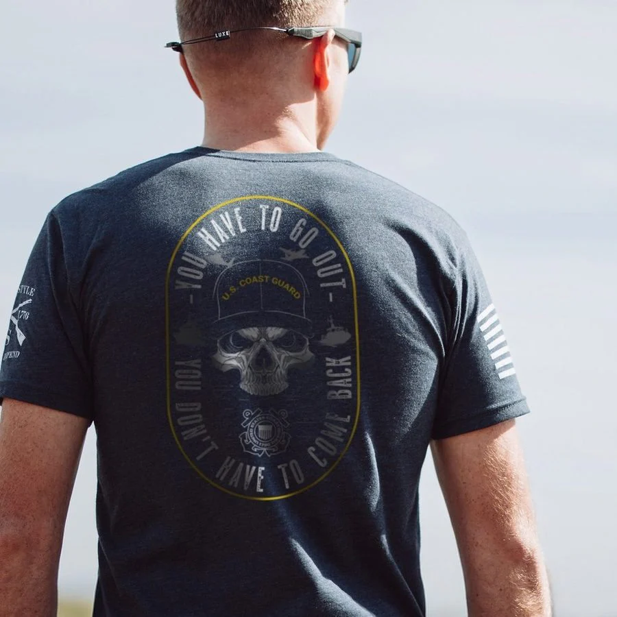 USCG - Guardians Of The Waves T-Shirt - Midnight Navy - Image 2