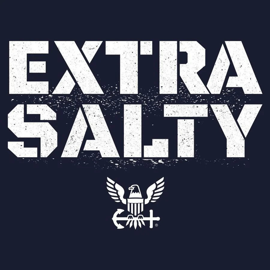 USN - Extra Salty T-Shirt - Navy - Image 3