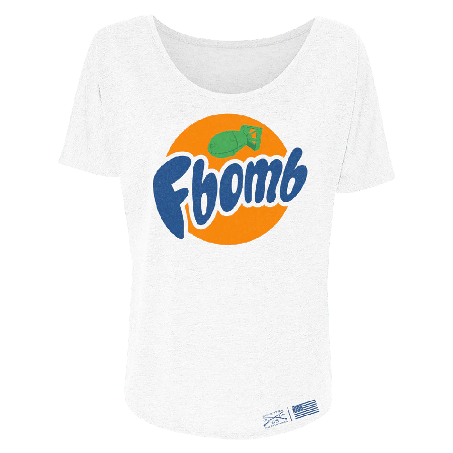 Women's F-Bomb Slouchy T-Shirt - White