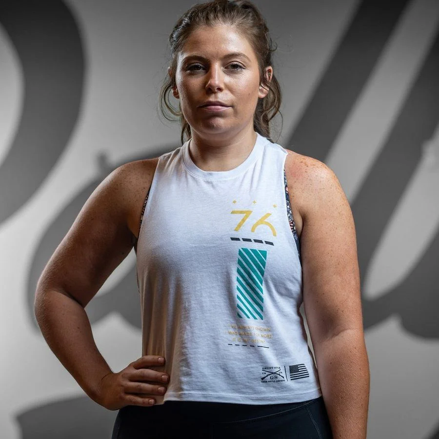 Women's Made For Power Racerback Cropped Tank - White - Image 2