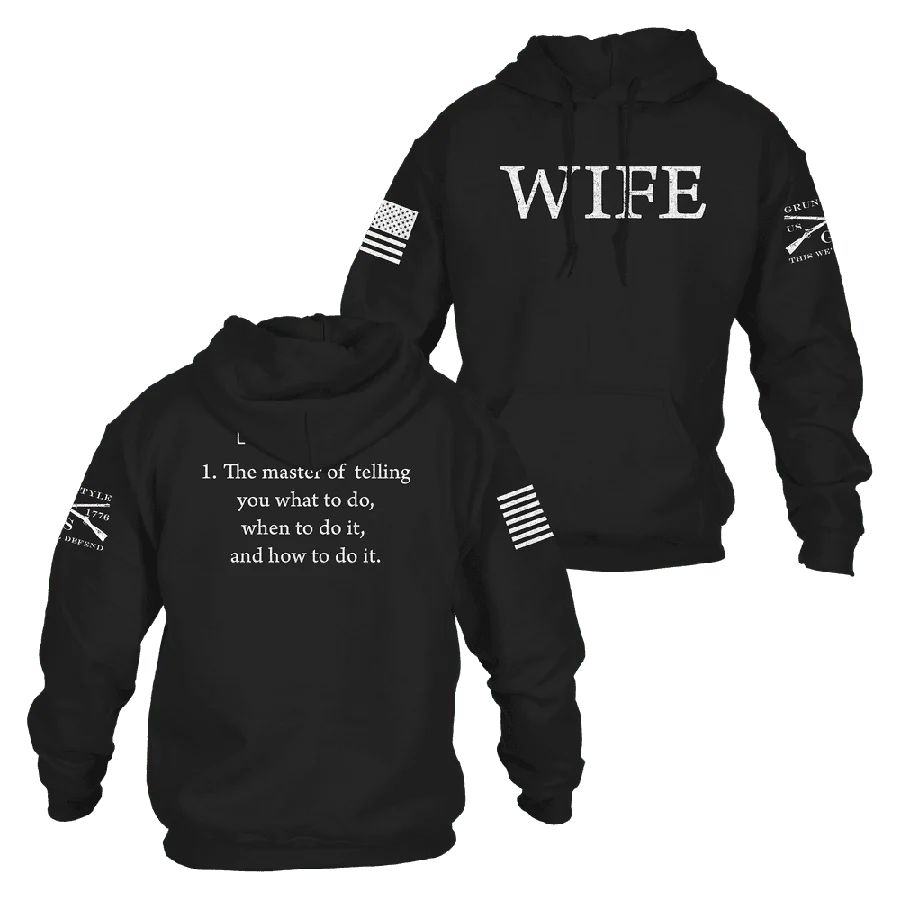 Women's Wife Defined Hoodie - Black